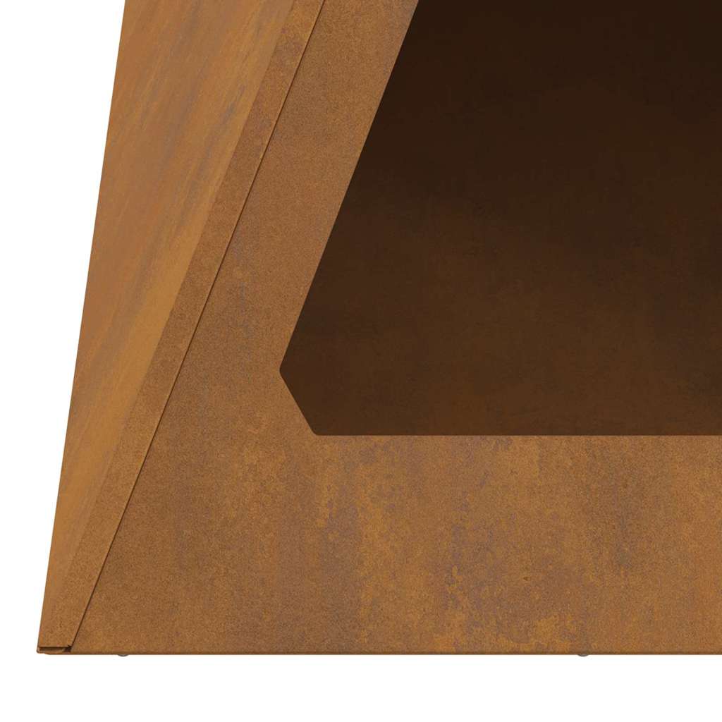 Feuerplatz Braun 50 x 50 x 51 cm Witterungsbeständiger Stahl