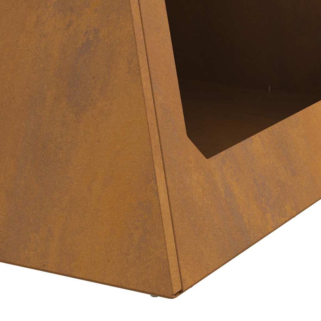 Feuerplatz Braun 50 x 50 x 51 cm Witterungsbeständiger Stahl
