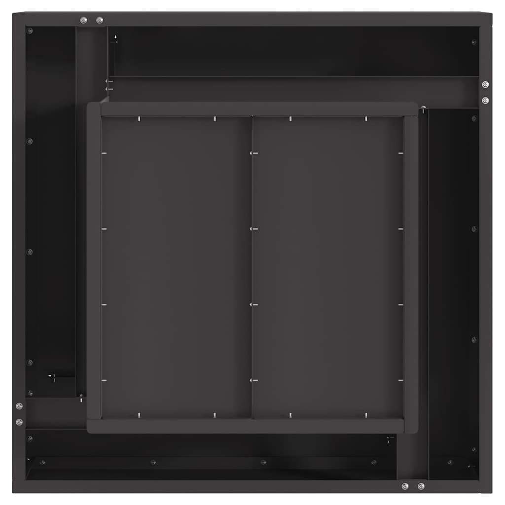 Feuerplatz Schwarz 60 x 60 x 30 cm Kaltgewalzter Stahl