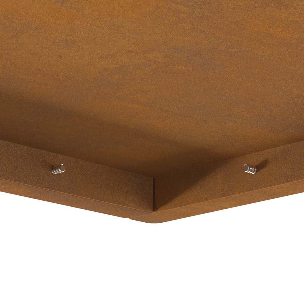 Feuerplatz Braun 80 x 80 x 40 cm Witterungsbeständiger Stahl