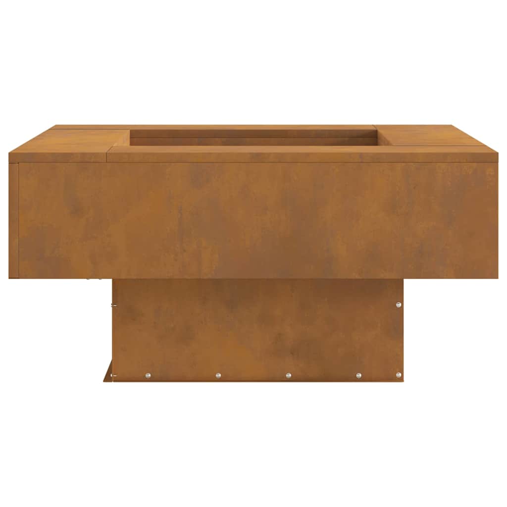 Feuerplatz Braun 80 x 80 x 40 cm Witterungsbeständiger Stahl