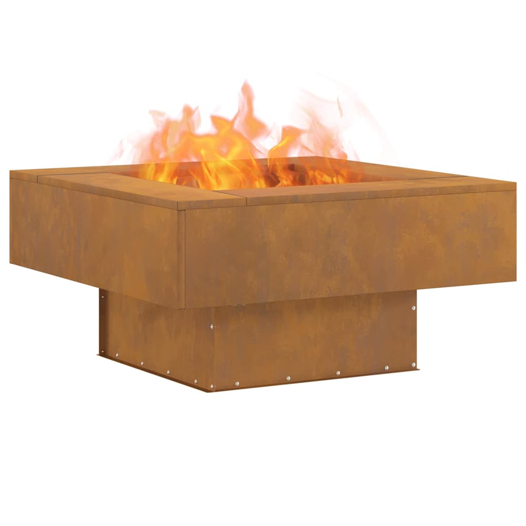 Feuerplatz Braun 80 x 80 x 40 cm Witterungsbeständiger Stahl