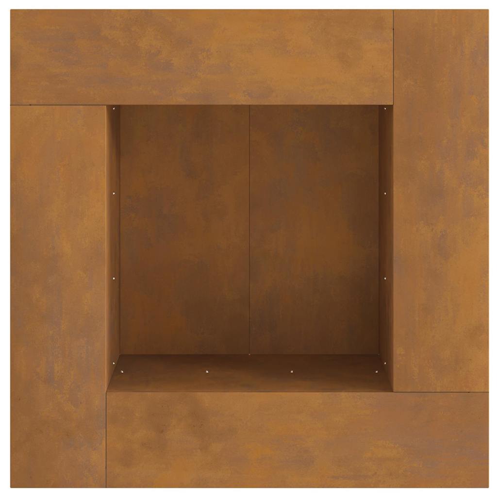 Feuerplatz Braun 80 x 80 x 40 cm Witterungsbeständiger Stahl