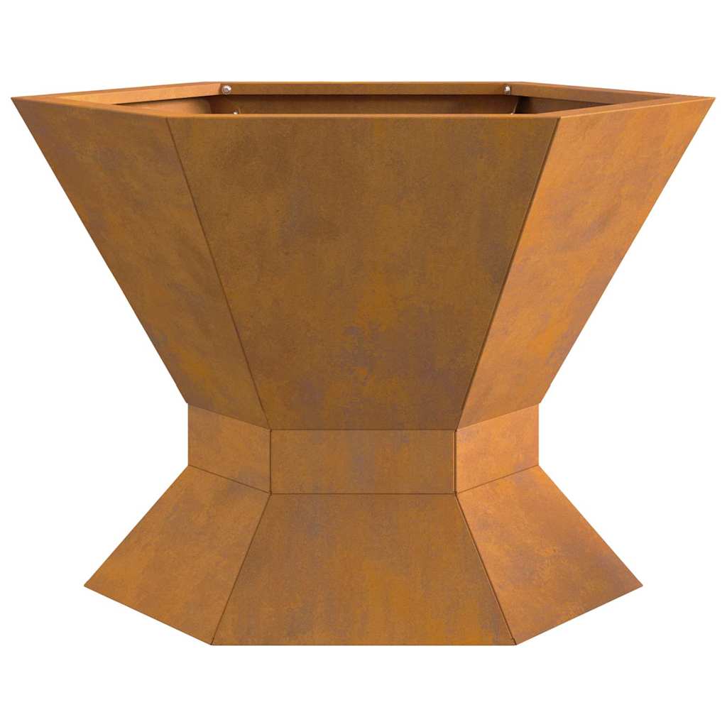 Feuerplatz Braun 50 x 50 x 40 cm Witterungsbeständiger Stahl