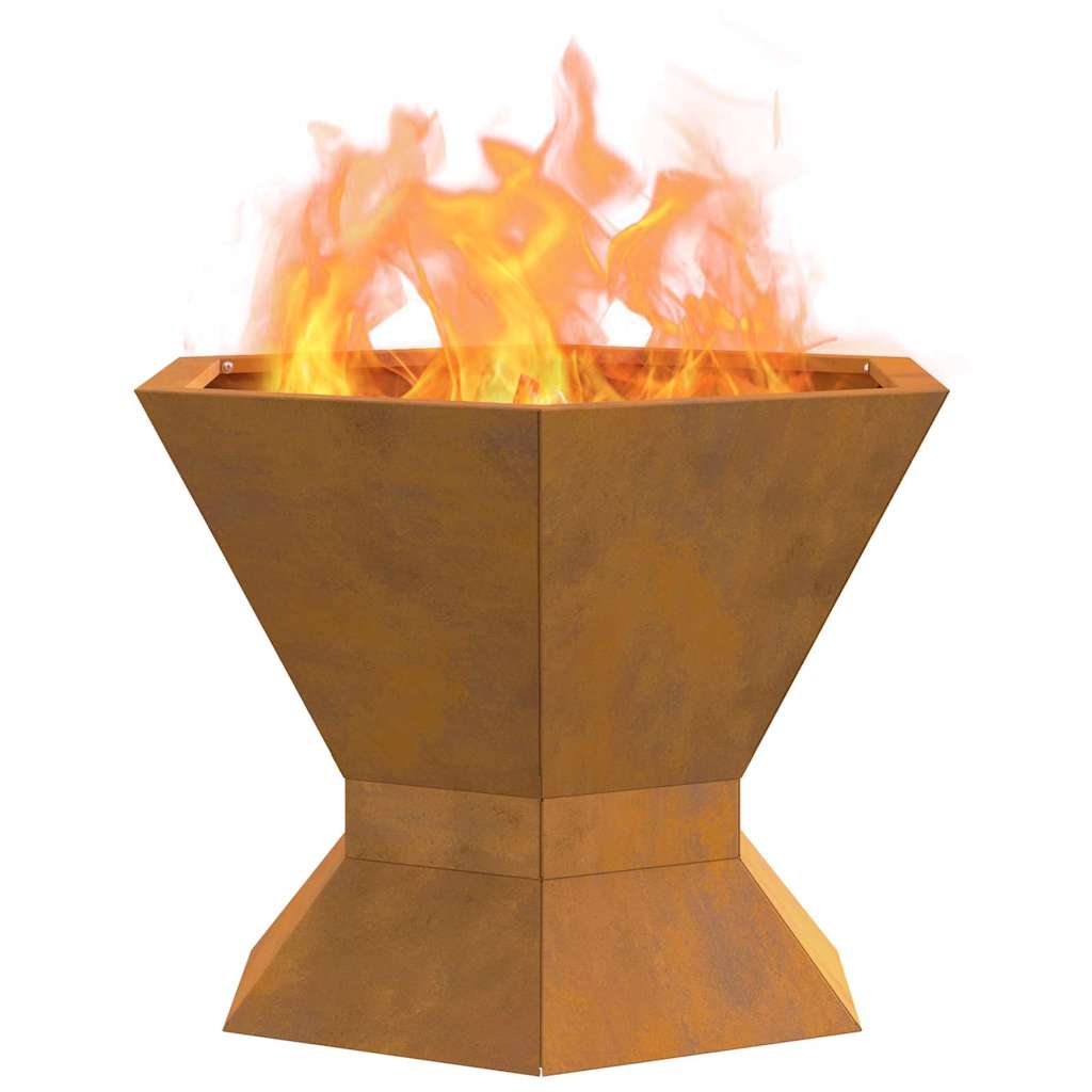 Feuerplatz Braun 50 x 50 x 40 cm Witterungsbeständiger Stahl