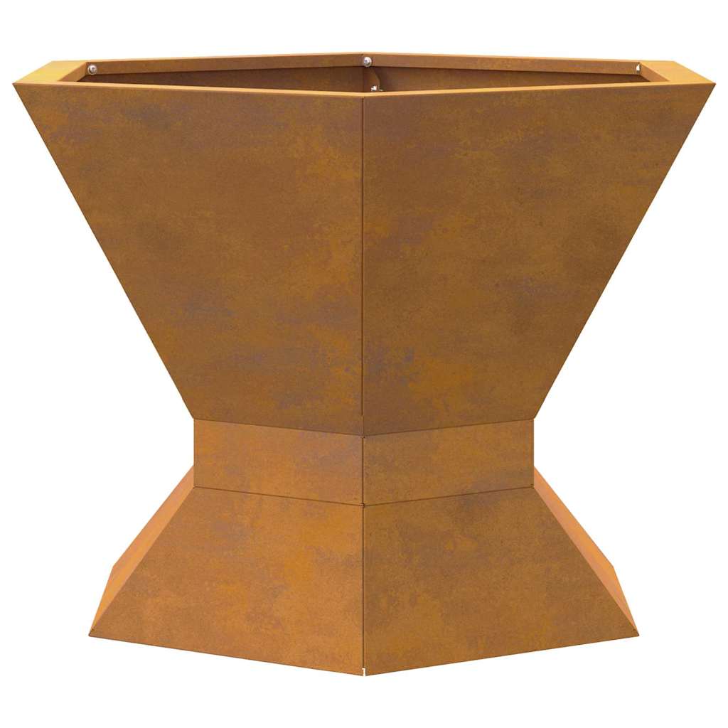 Feuerplatz Braun 50 x 50 x 40 cm Witterungsbeständiger Stahl