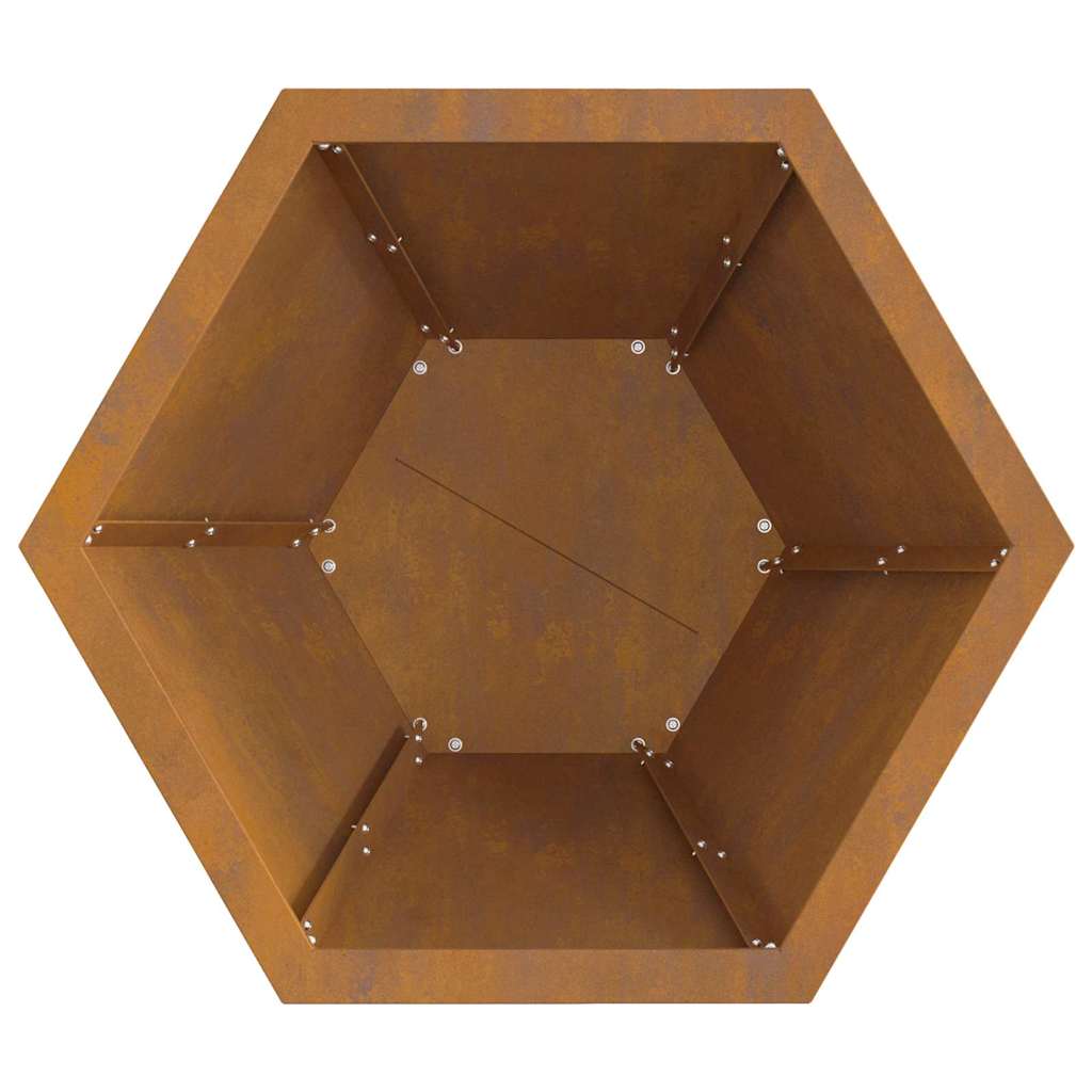 Feuerplatz Braun 50 x 50 x 40 cm Witterungsbeständiger Stahl