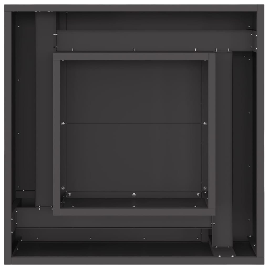 Feuerplatz Schwarz 60 x 60 x 30 cm Kaltgewalzter Stahl
