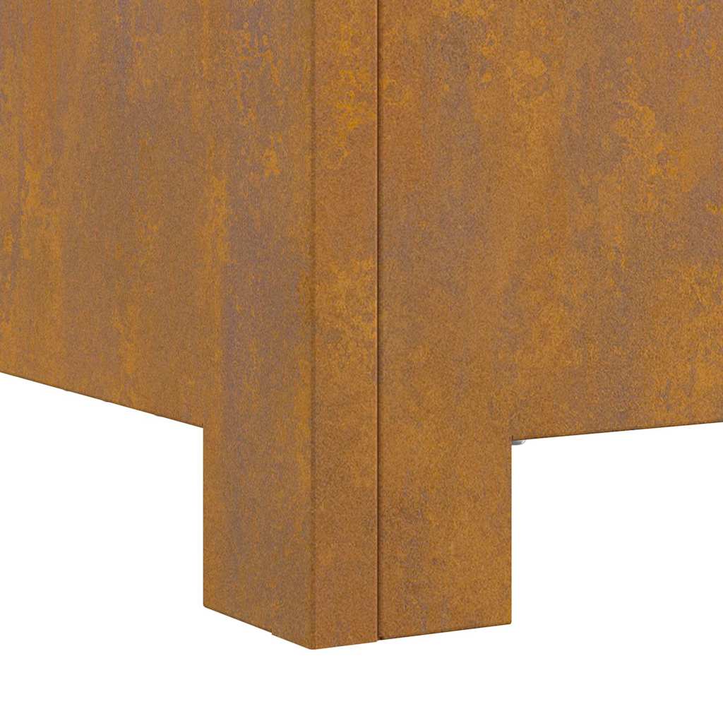 Feuerplatz Braun 60 x 60 x 30 cm Witterungsbeständiger Stahl