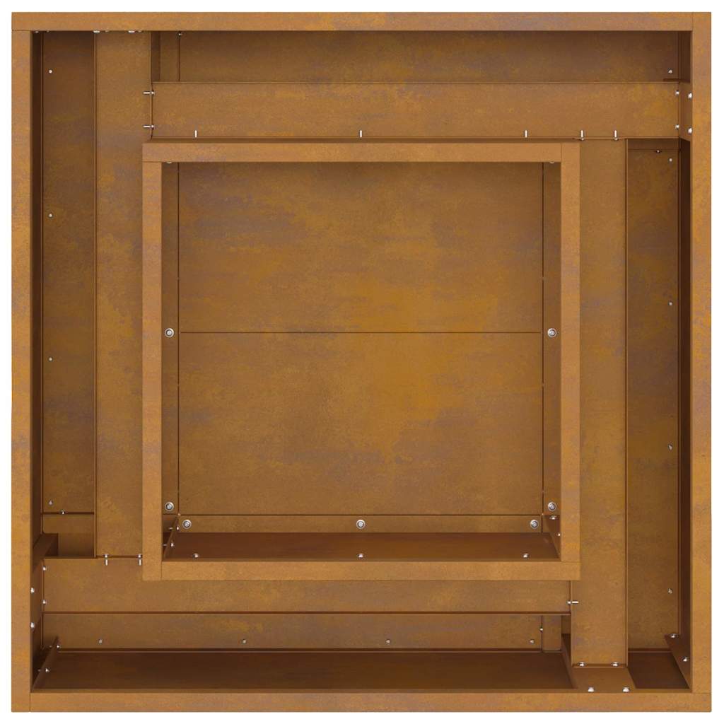 Feuerplatz Braun 60 x 60 x 30 cm Witterungsbeständiger Stahl