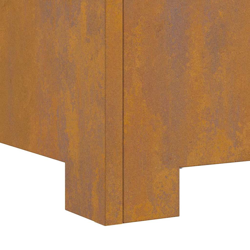 Feuerplatz Braun 80 x 80 x 40 cm Witterungsbeständiger Stahl