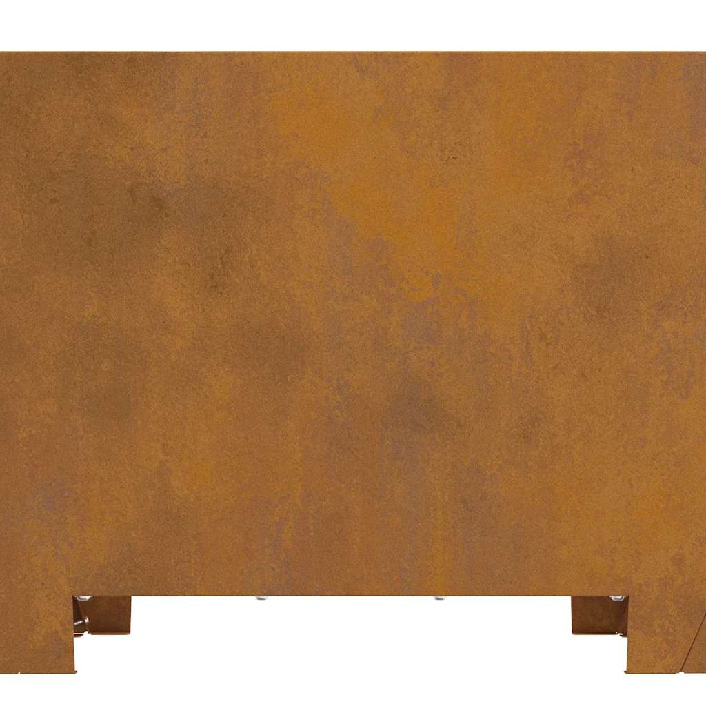 Feuerplatz Braun 60 x 60 x 30 cm Witterungsbeständiger Stahl