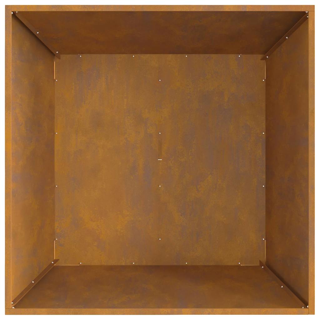 Feuerplatz Braun 80 x 80 x 40 cm Witterungsbeständiger Stahl