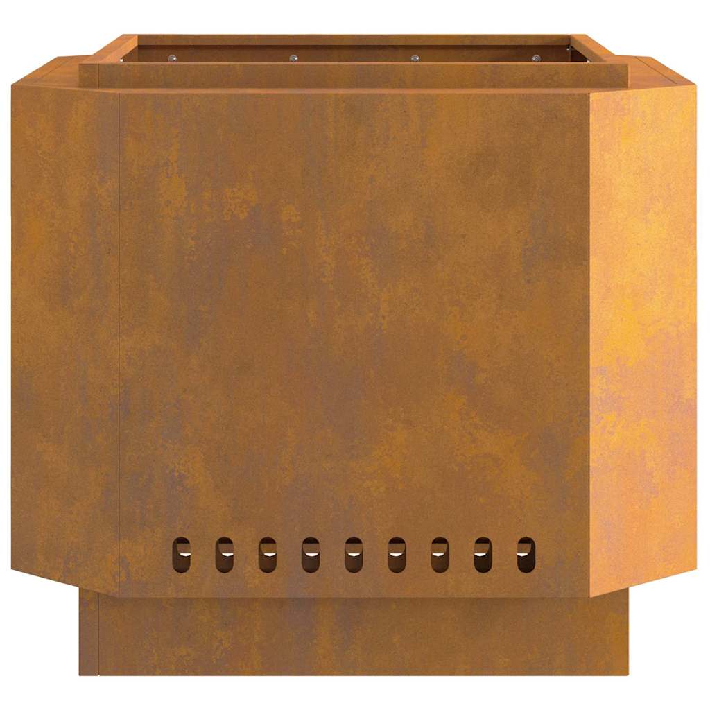 Feuerplatz Braun 58 x 58 x 51 cm Witterungsbeständiger Stahl