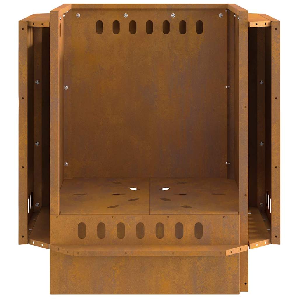 Feuerplatz Braun 48 x 48 x 51 cm Witterungsbeständiger Stahl