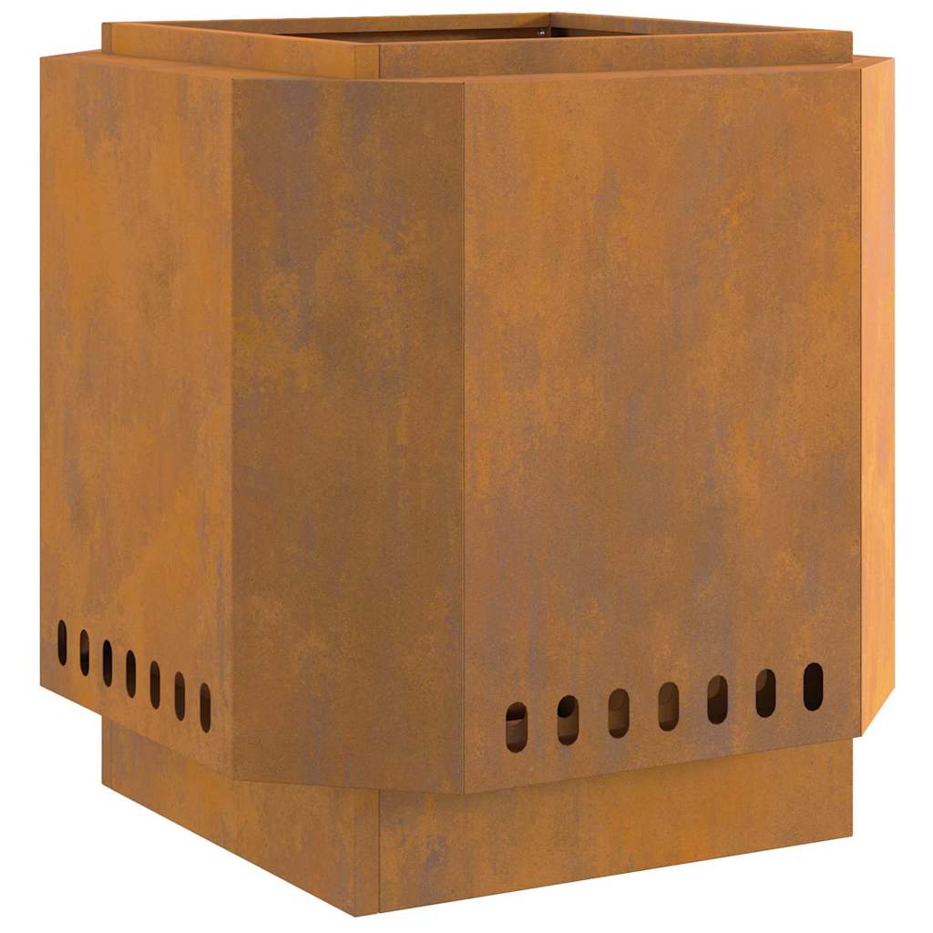 Feuerplatz Braun 48 x 48 x 51 cm Witterungsbeständiger Stahl