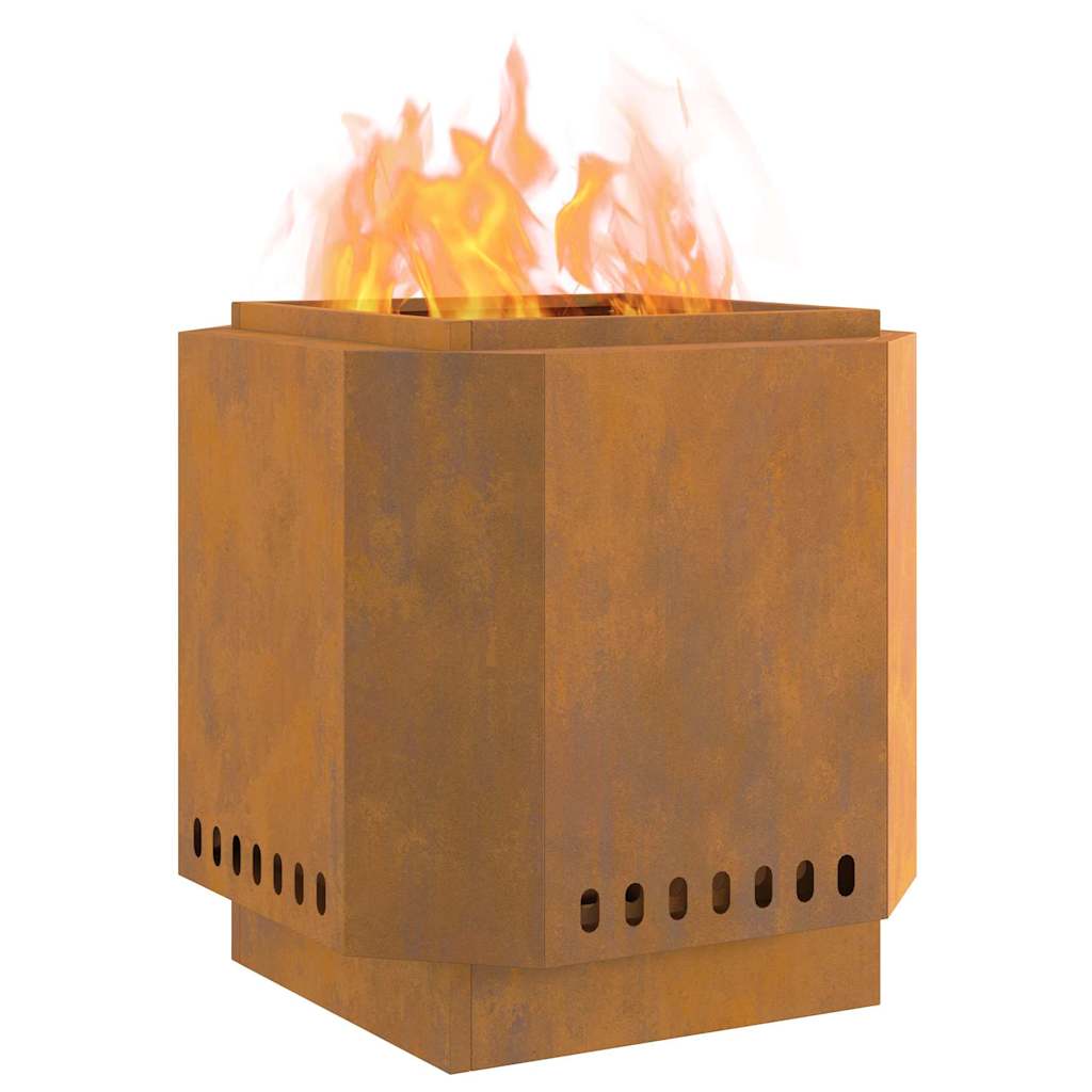 Feuerplatz Braun 48 x 48 x 51 cm Witterungsbeständiger Stahl