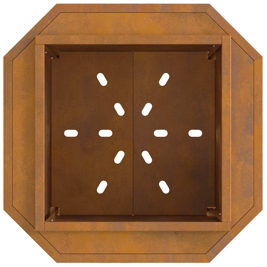 Feuerplatz Braun 48 x 48 x 51 cm Witterungsbeständiger Stahl