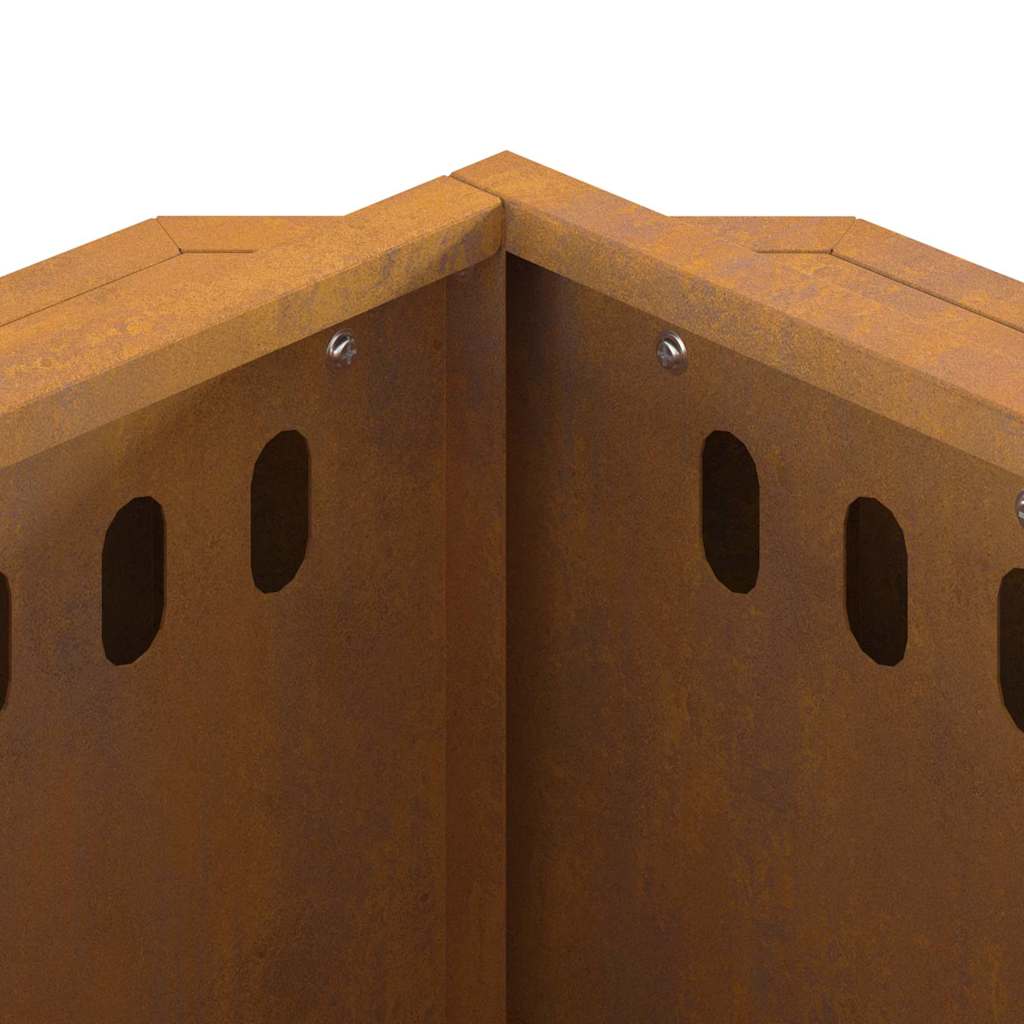 Feuerplatz Braun 38 x 38 x 51 cm Witterungsbeständiger Stahl