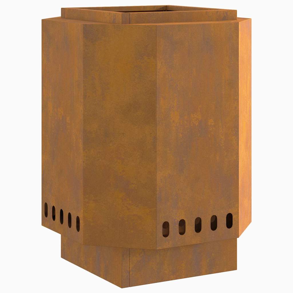Feuerplatz Braun 38 x 38 x 51 cm Witterungsbeständiger Stahl