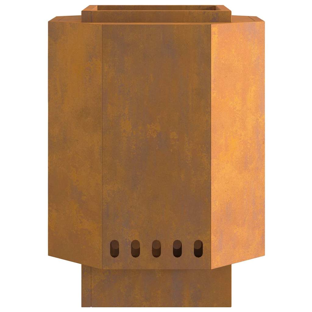 Feuerplatz Braun 38 x 38 x 51 cm Witterungsbeständiger Stahl