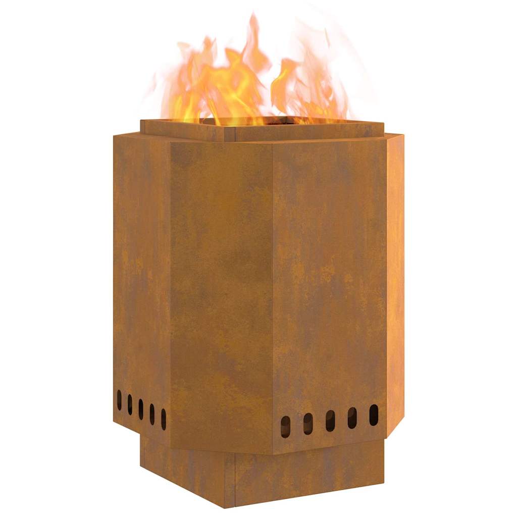 Feuerplatz Braun 38 x 38 x 51 cm Witterungsbeständiger Stahl