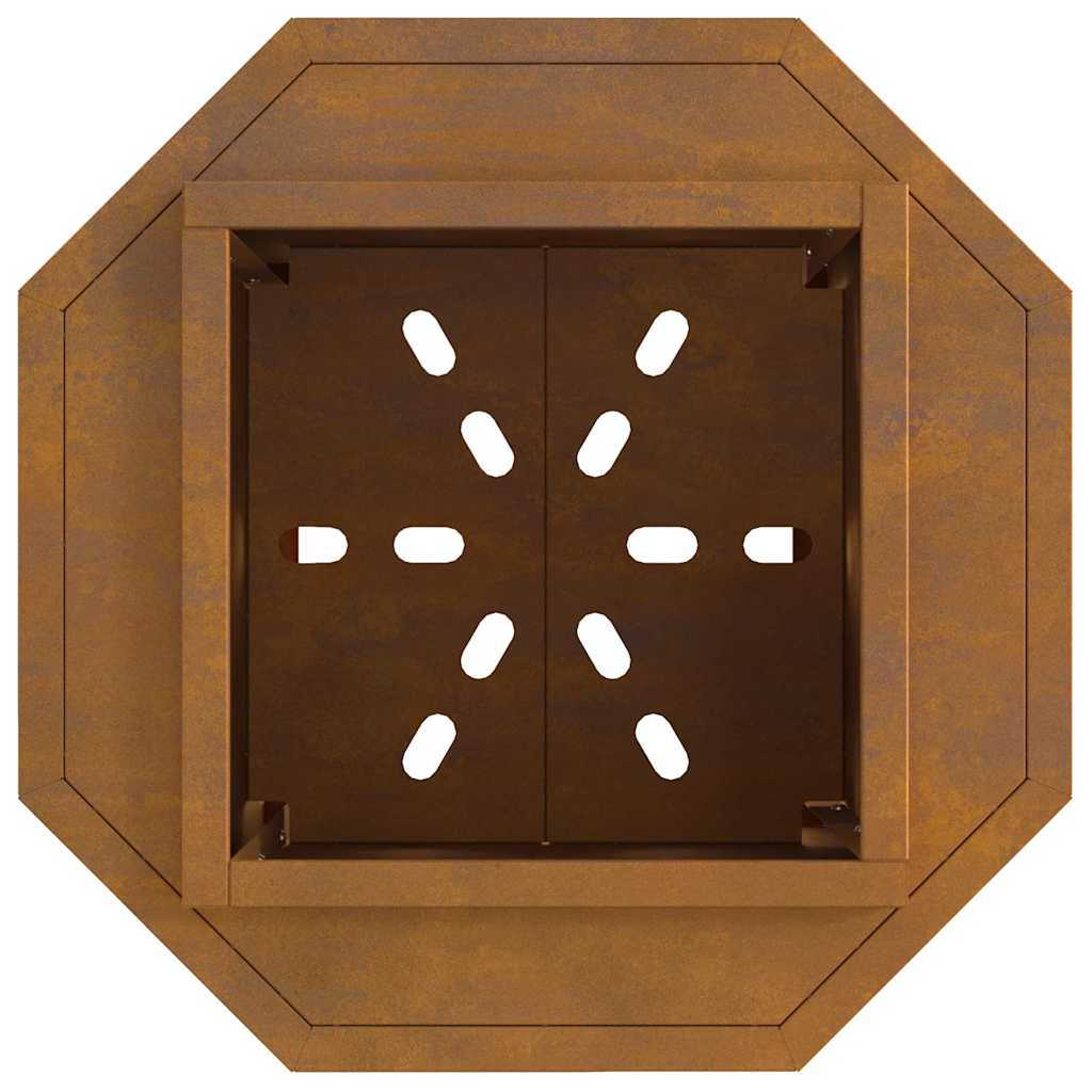 Feuerplatz Braun 38 x 38 x 51 cm Witterungsbeständiger Stahl
