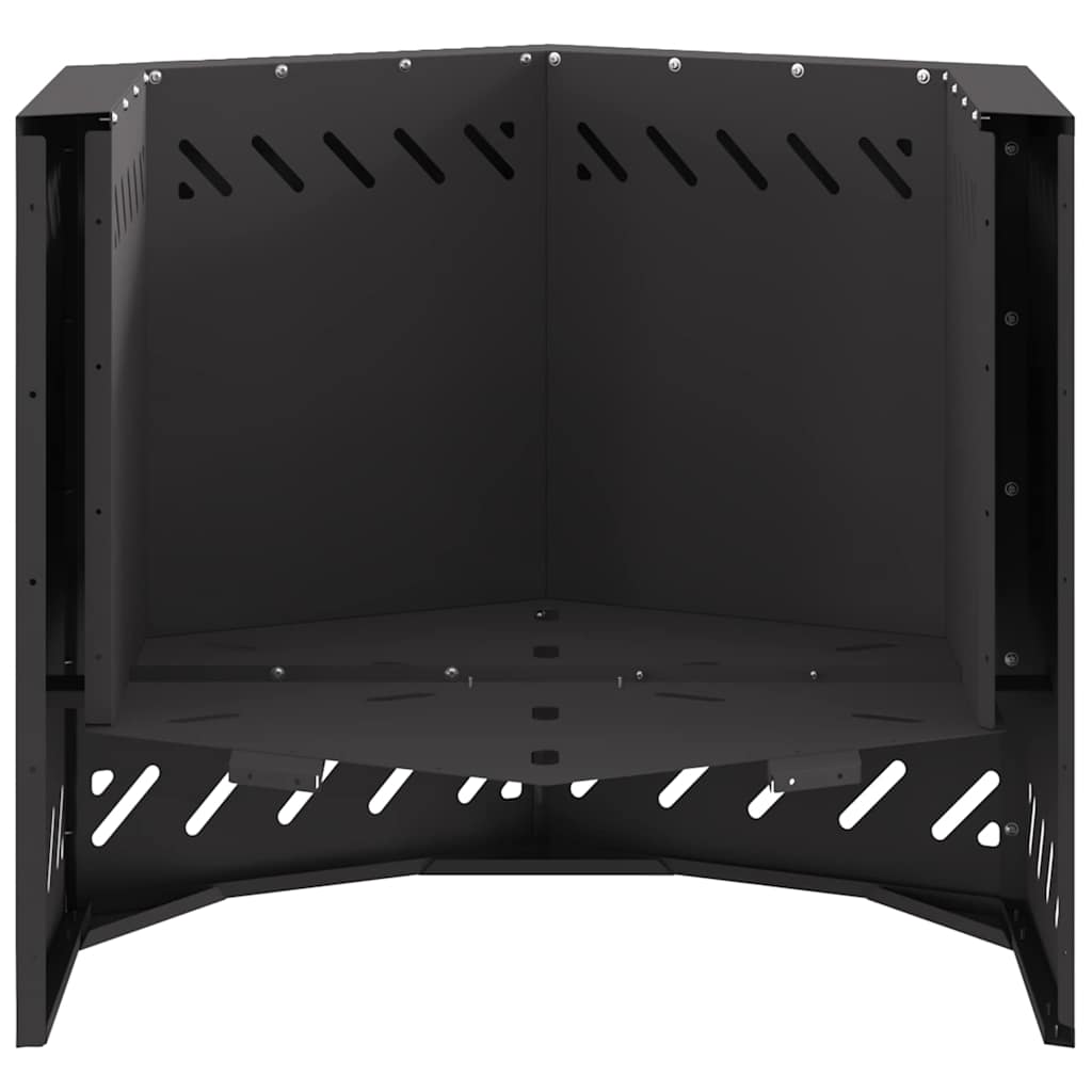 Feuerplatz Schwarz 58 x 58 x 51 cm Kaltgewalzter Stahl