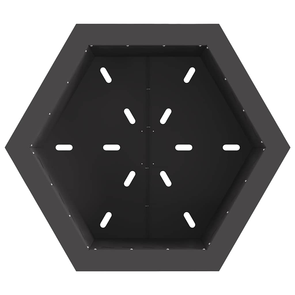 Feuerplatz Schwarz 58 x 58 x 51 cm Kaltgewalzter Stahl