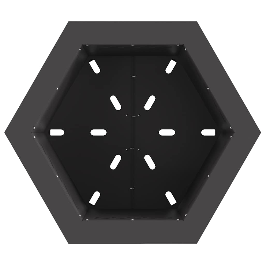 Feuerplatz Schwarz 48 x 48 x 51 cm Kaltgewalzter Stahl