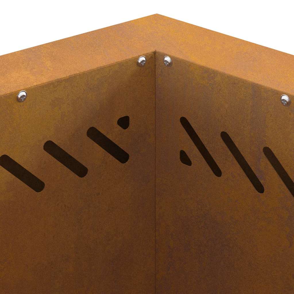 Feuerplatz Braun 48 x 48 x 51 cm Witterungsbeständiger Stahl