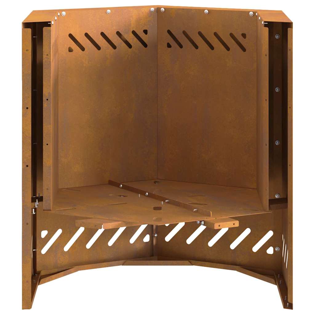 Feuerplatz Braun 48 x 48 x 51 cm Witterungsbeständiger Stahl