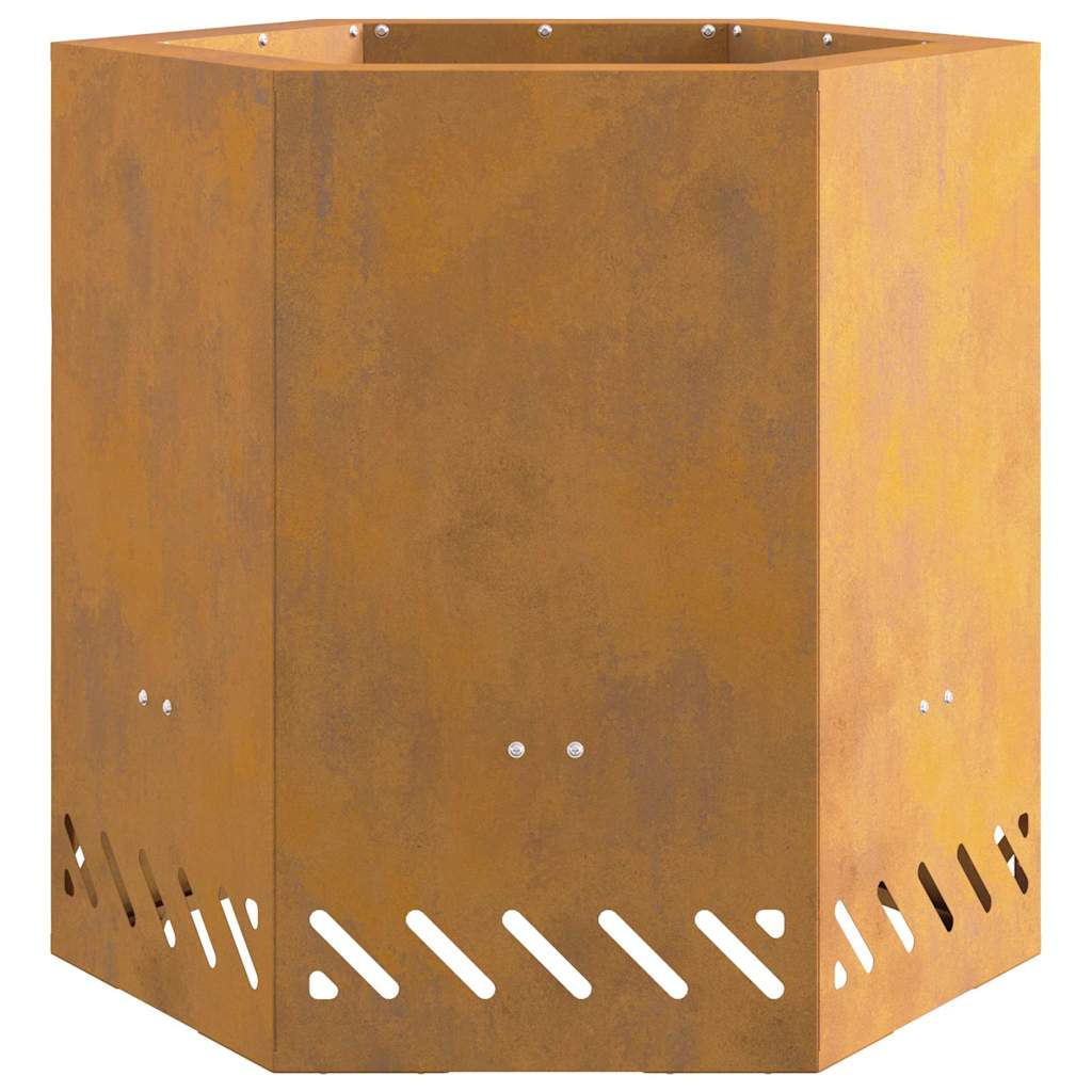 Feuerplatz Braun 48 x 48 x 51 cm Witterungsbeständiger Stahl