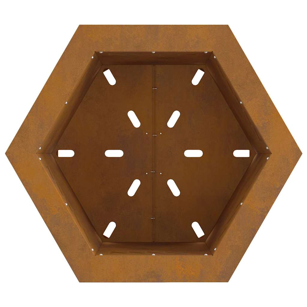 Feuerplatz Braun 48 x 48 x 51 cm Witterungsbeständiger Stahl