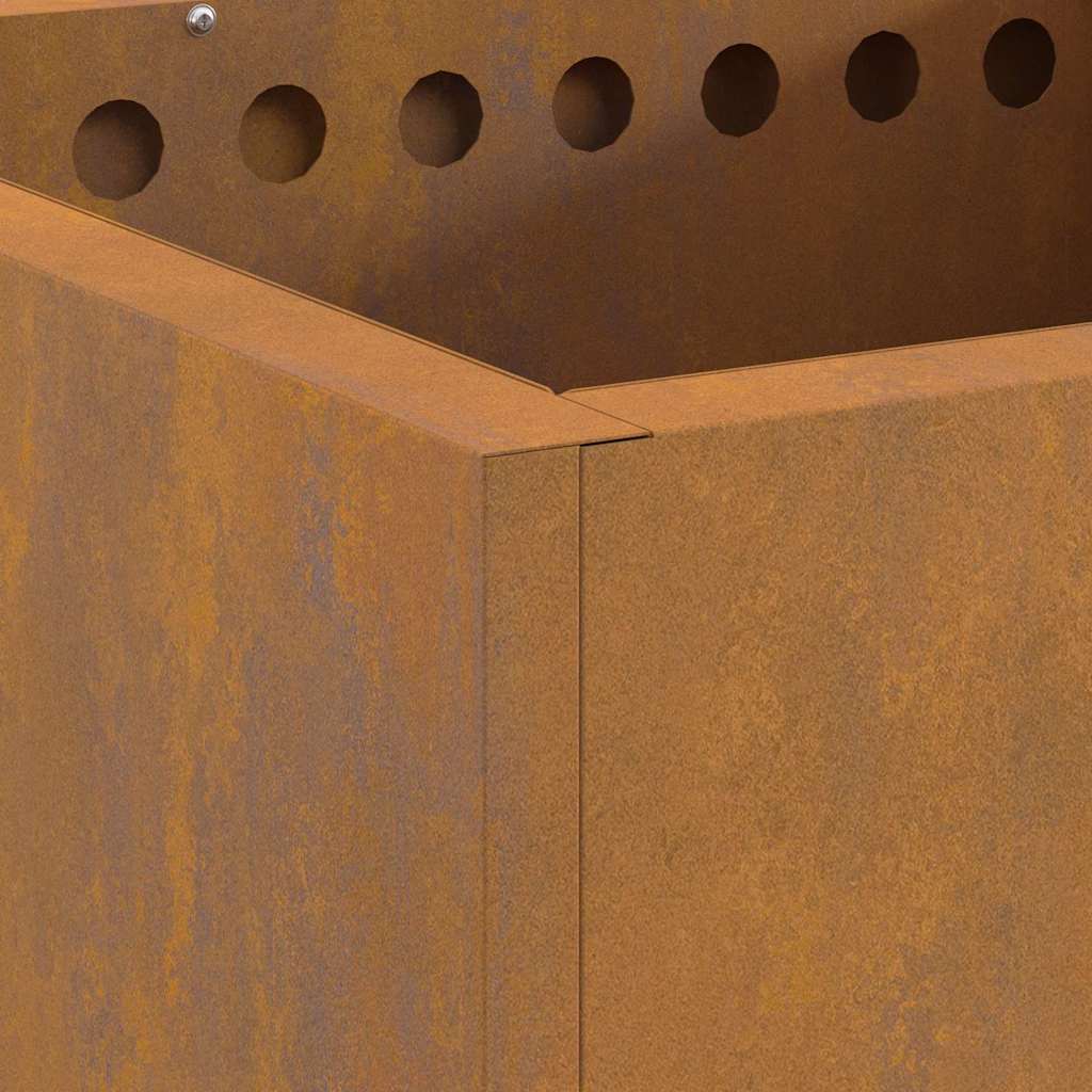 Feuerplatz Braun 48 x 48 x 50 cm Witterungsbeständiger Stahl