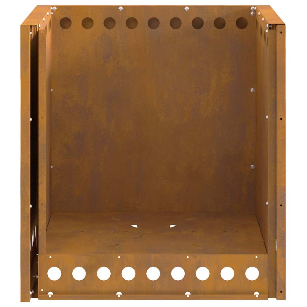 Feuerplatz Braun 48 x 48 x 50 cm Witterungsbeständiger Stahl