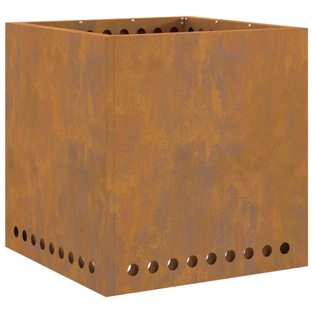 Feuerplatz Braun 48 x 48 x 50 cm Witterungsbeständiger Stahl
