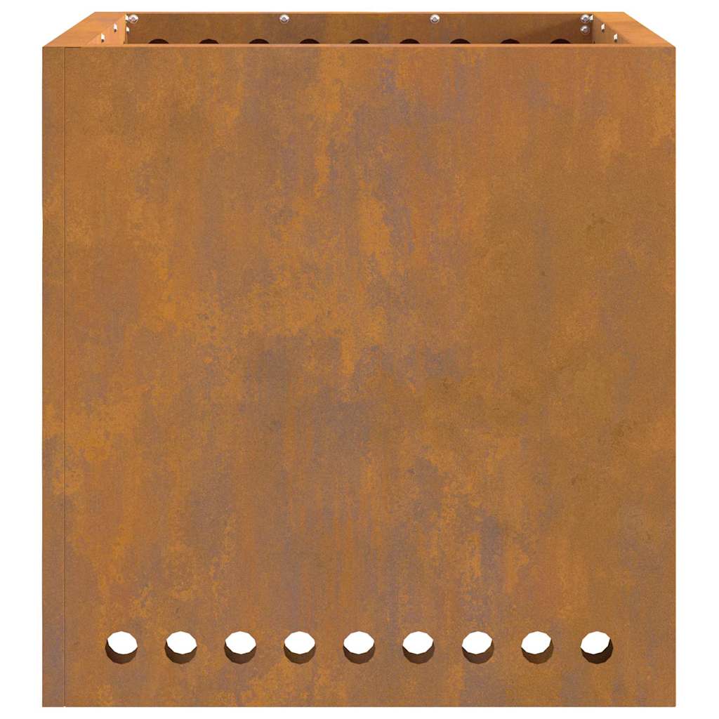 Feuerplatz Braun 48 x 48 x 50 cm Witterungsbeständiger Stahl