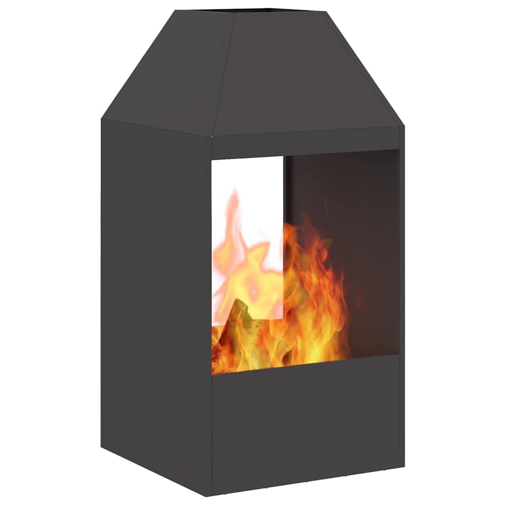 Feuerplatz Schwarz 50 x 50 x 100 cm Kaltgewalzter Stahl