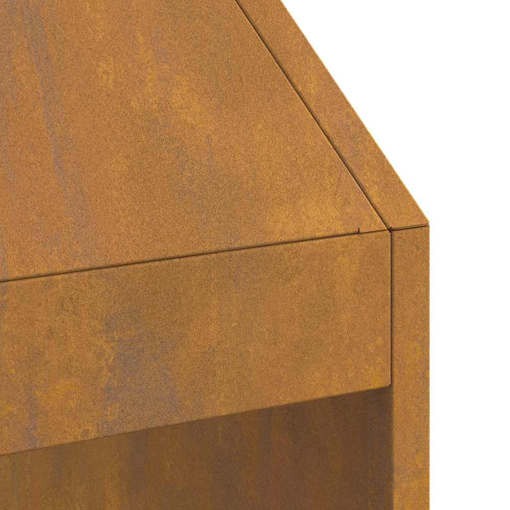 Feuerplatz Braun 50 x 50 x 100 cm Witterungsbeständiger Stahl