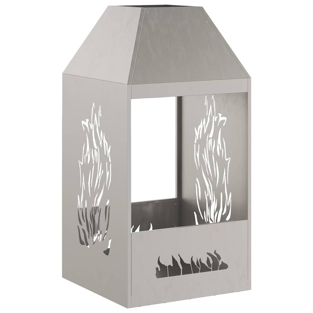 Feuerplatz Braun 50 x 50 x 100 cm Witterungsbeständiger Stahl