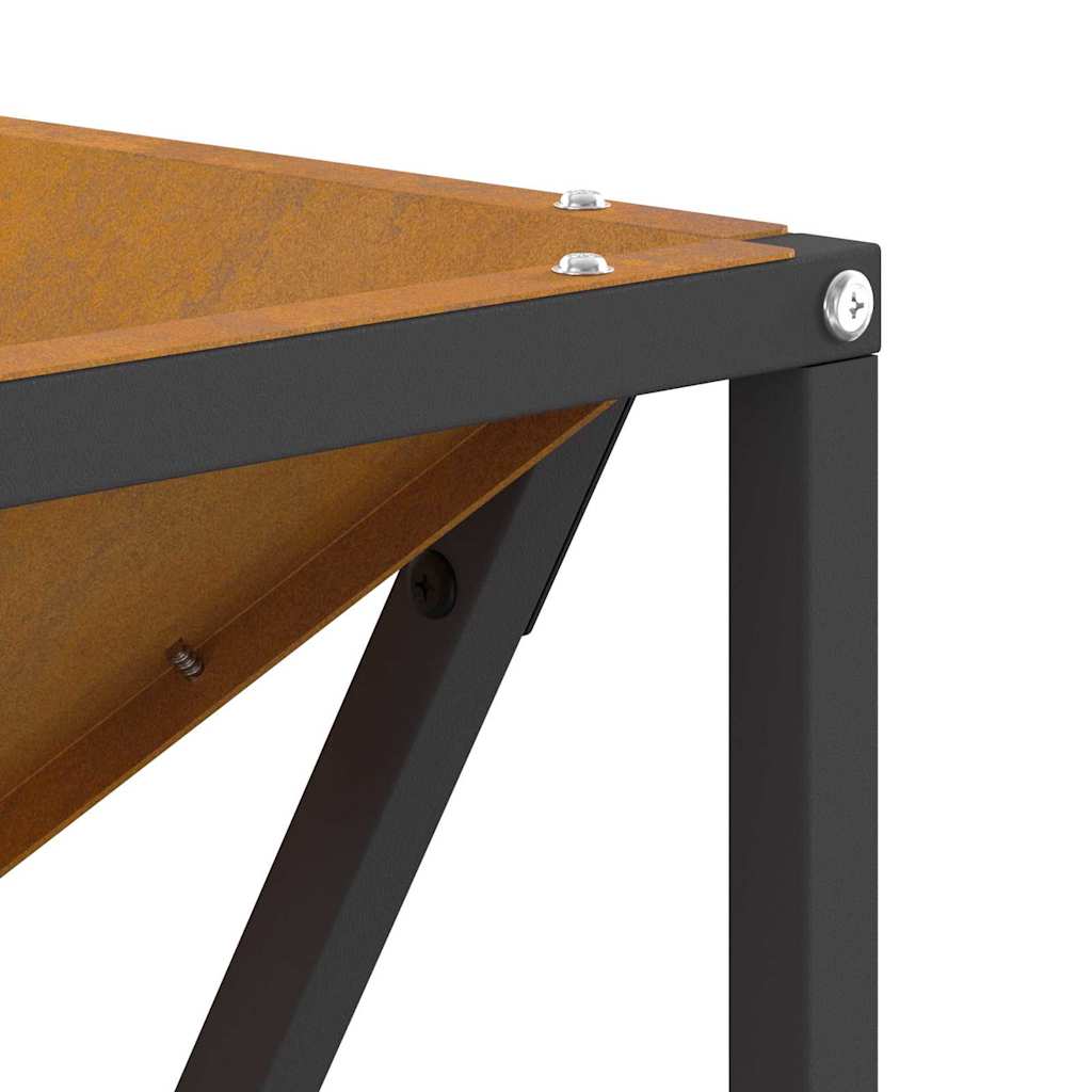 Feuerplatz Braun 50 x 50 x 35 cm Witterungsbeständiger Stahl