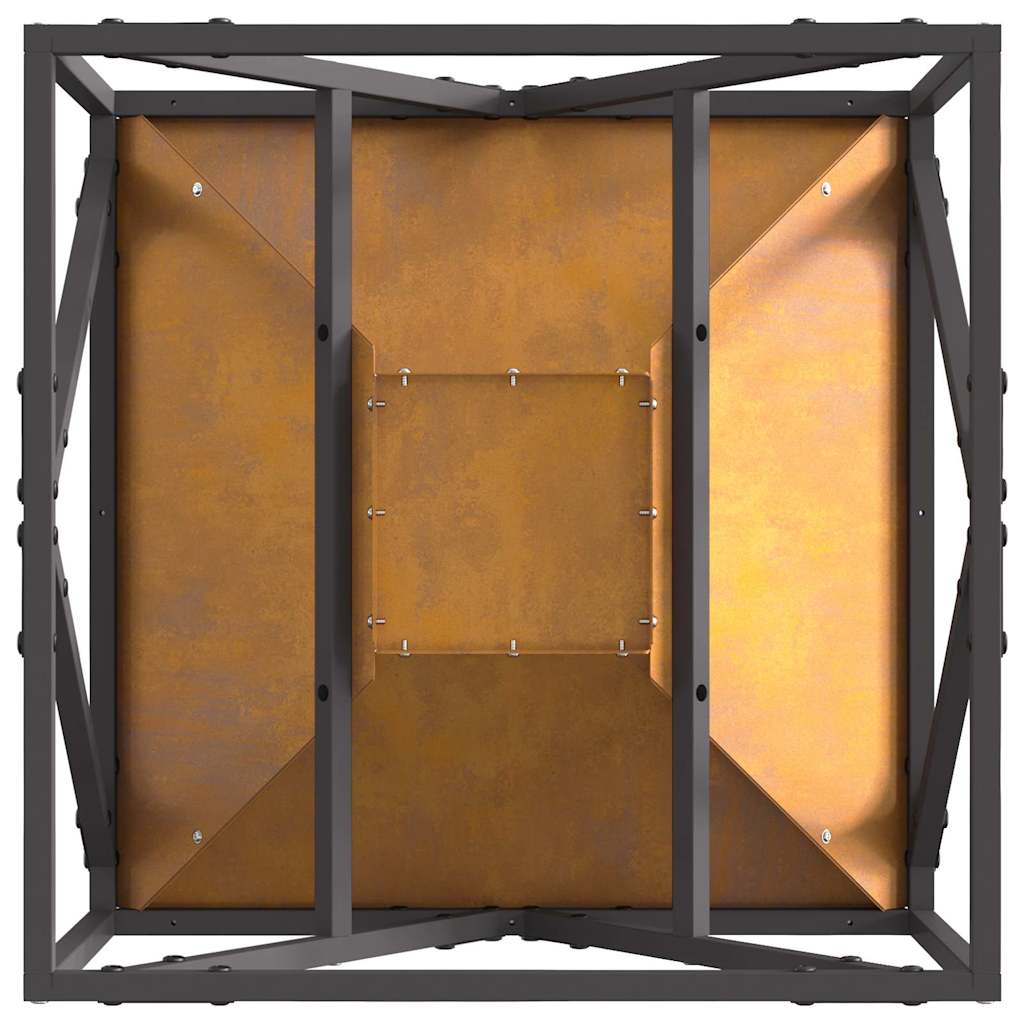 Feuerplatz Braun 50 x 50 x 35 cm Witterungsbeständiger Stahl