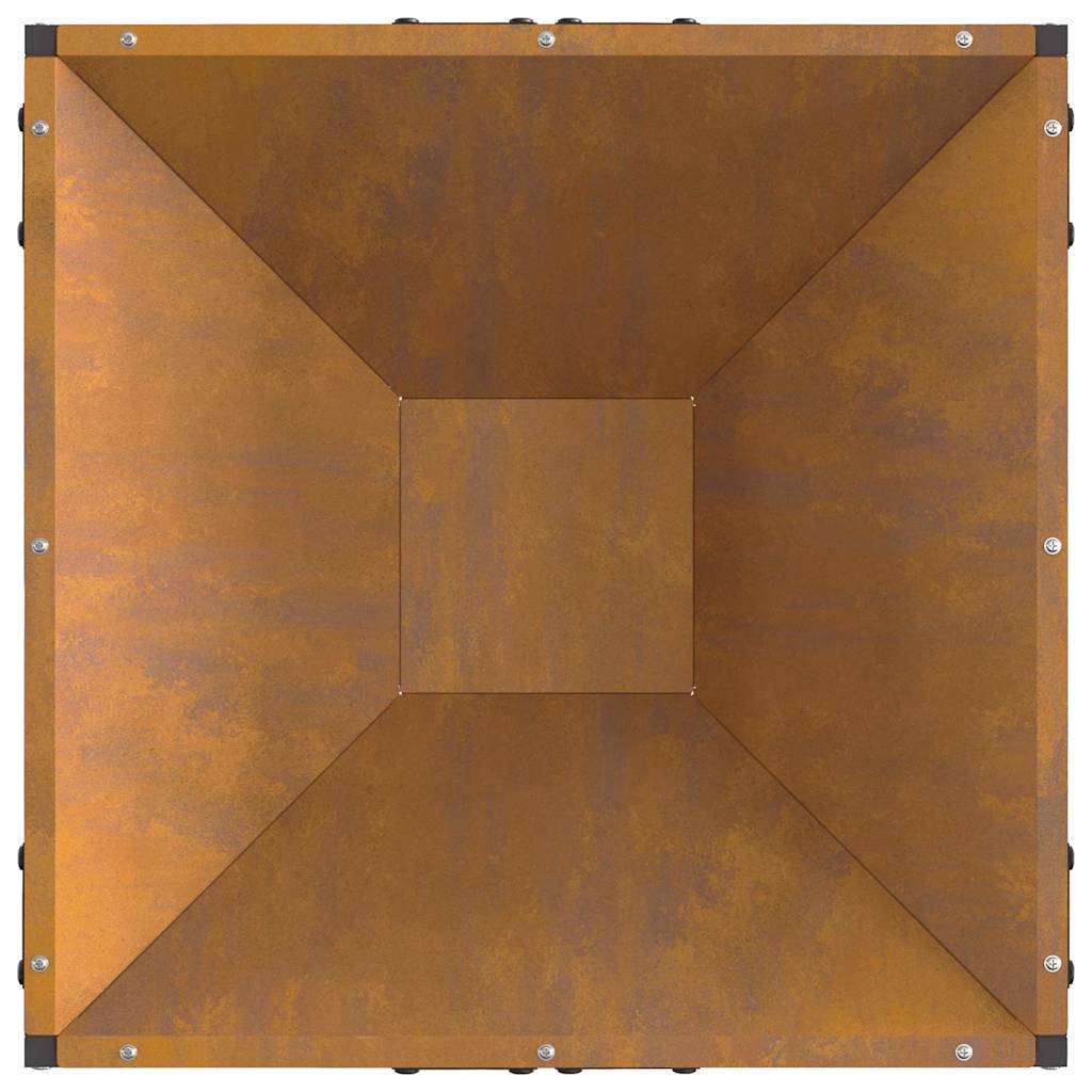 Feuerplatz Braun 50 x 50 x 35 cm Witterungsbeständiger Stahl
