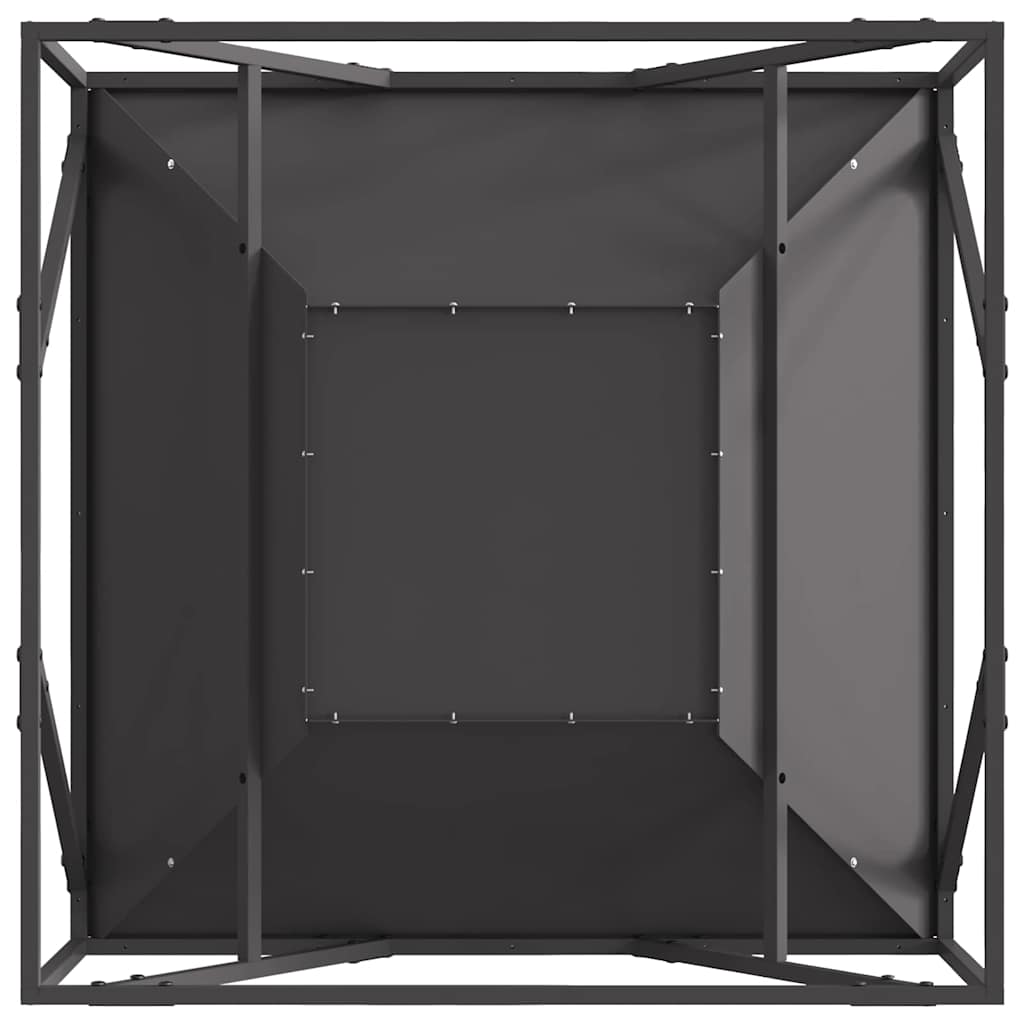 Feuerplatz Schwarz 80 x 80 x 40 cm Kaltgewalzter Stahl