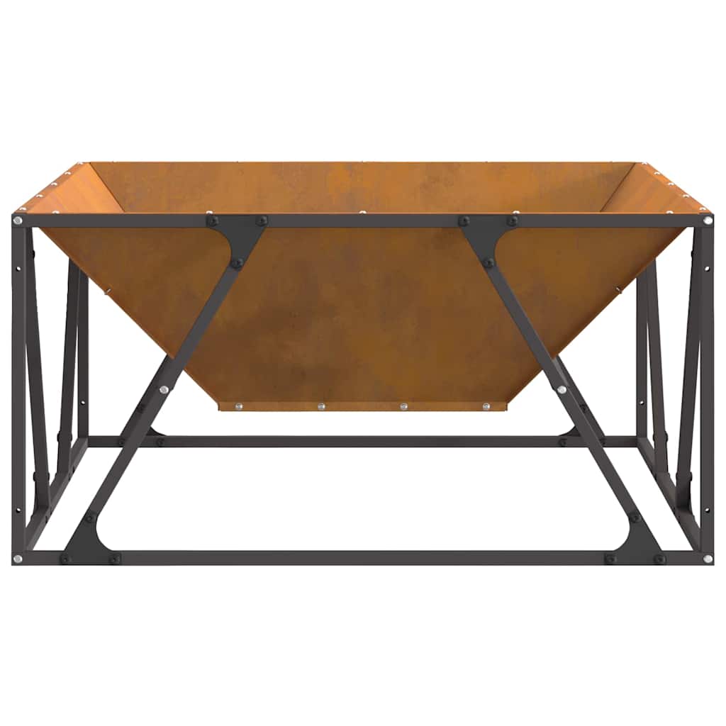 Feuerplatz Braun 80 x 80 x 40 cm Witterungsbeständiger Stahl