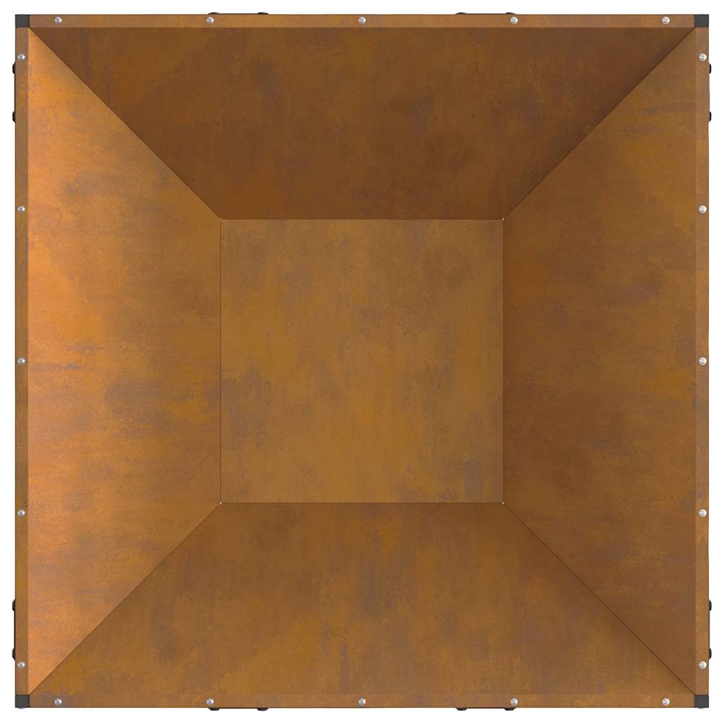 Feuerplatz Braun 80 x 80 x 40 cm Witterungsbeständiger Stahl