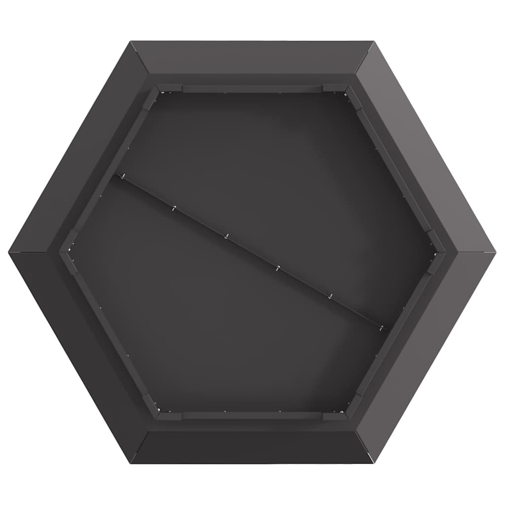Feuerplatz Schwarz 75 x 75 x 28 cm Kaltgewalzter Stahl