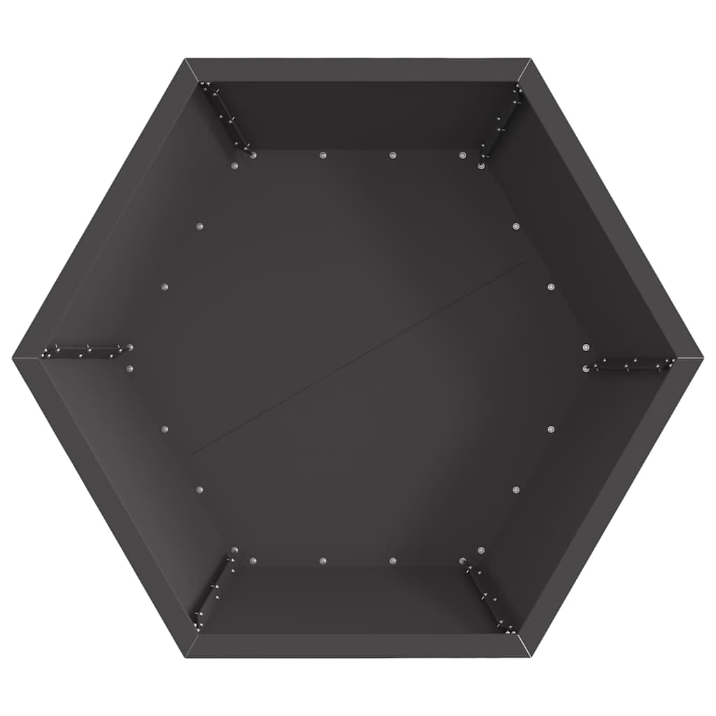 Feuerplatz Schwarz 75 x 75 x 28 cm Kaltgewalzter Stahl