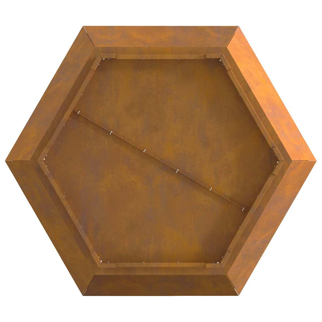 Feuerplatz Braun 75 x 75 x 28 cm Witterungsbeständiger Stahl